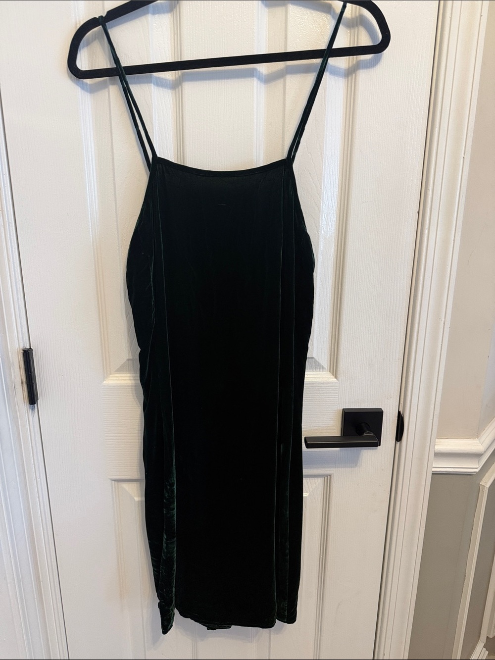Vintage 90s Lauren Ralph Lauren Forest Green Plush Velvet Halter Neck Mini Dress